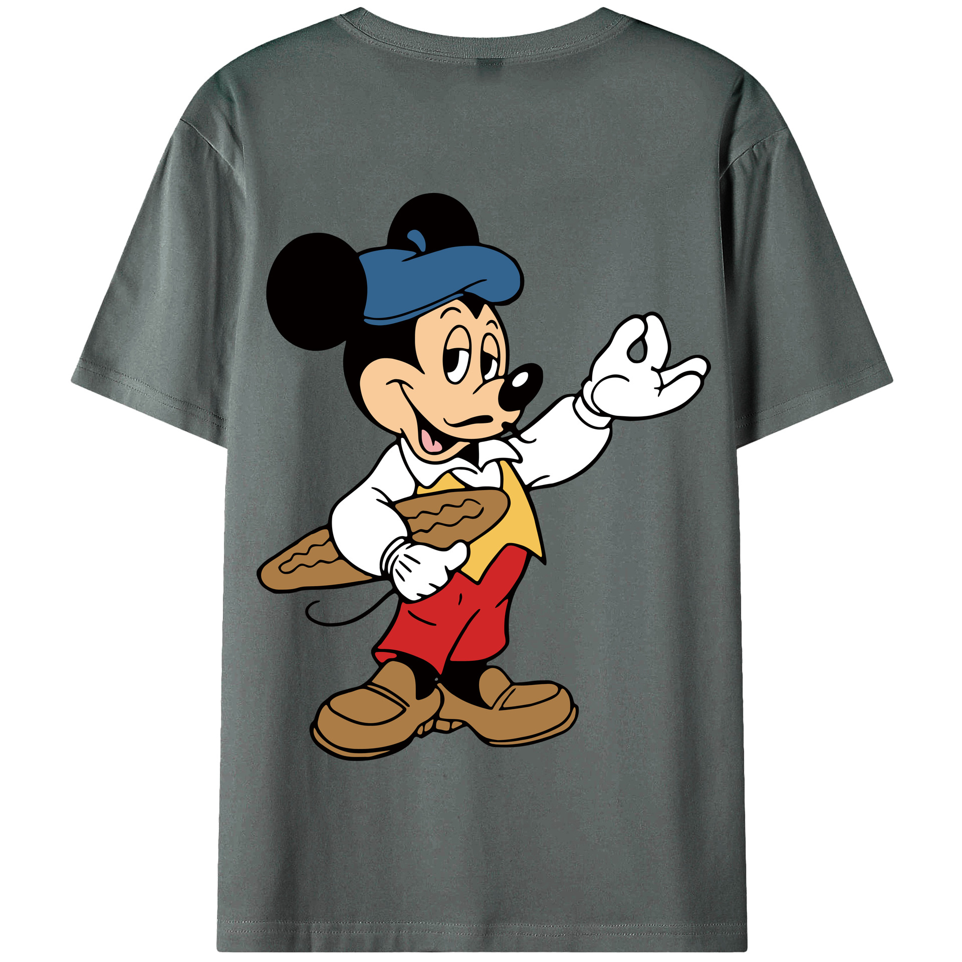 （画像用） ミッキーマウス Mickey Mouse 綿100％半袖Tシャツ（背面プリント）